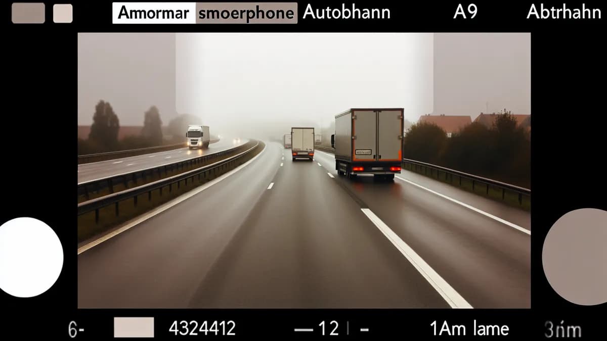 Autobahn Abstandsblitzer Messstelle Abstandsblitzer A9 bei Walpenhain, km 167.5 auf der A9