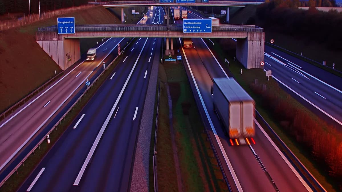 Autobahn Abstandsblitzer Messstelle Mobiler Abstandsblitzer A93 Regensburg/Pentling auf der A93