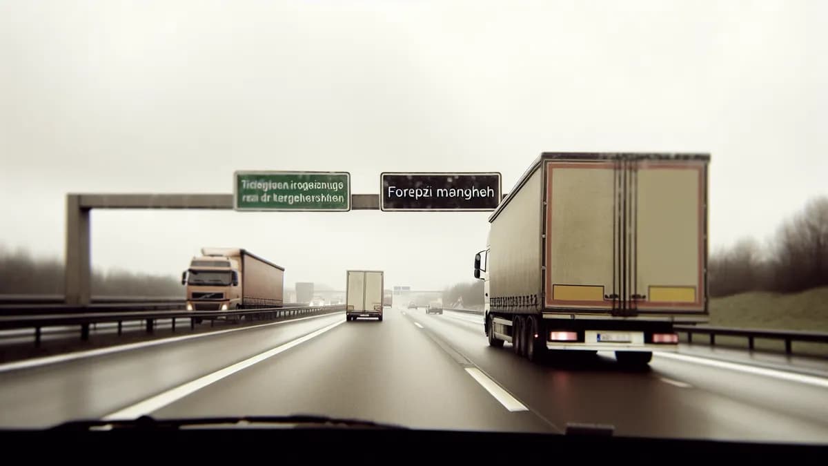 Autobahn Abstandsblitzer Messstelle Abstandsblitzer A8 bei Köngen auf der A8
