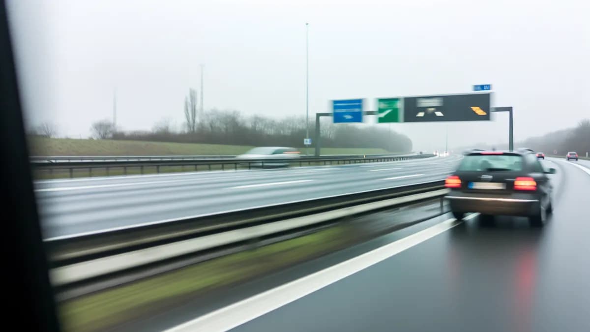 Autobahn Abstandsblitzer Messstelle Abstandsblitzer A8 Brunnthal Richtung München auf der A8