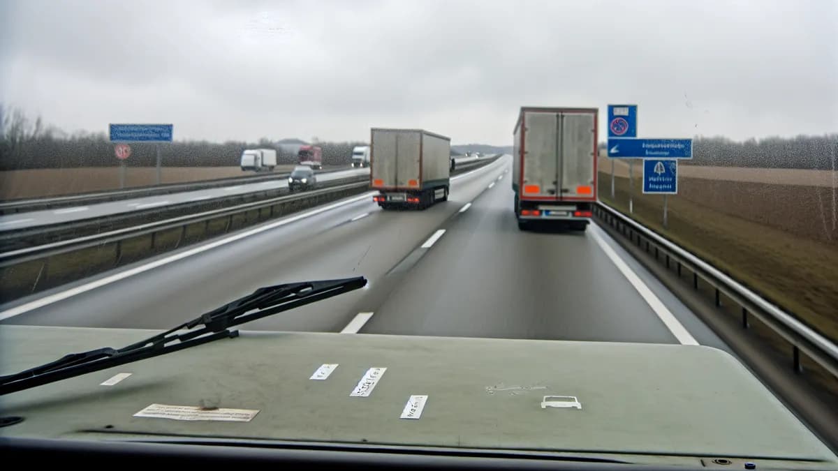 Autobahn Abstandsblitzer Messstelle Abstandsblitzer A8 bei Kirchheim/Teck, km 178.5 (Fahrtrichtung München) auf der A8