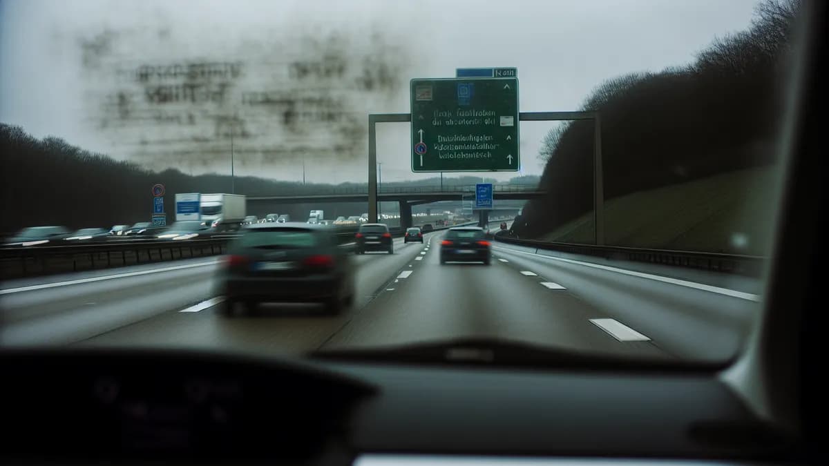 Autobahn Abstandsblitzer Messstelle Abstandsblitzer A5 bei Butzbach auf der A5