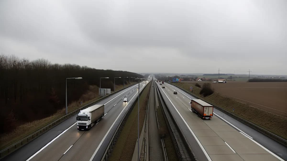 Autobahn Abstandsblitzer Messstelle Abstandsblitzer A9 bei Allershausen auf der A9