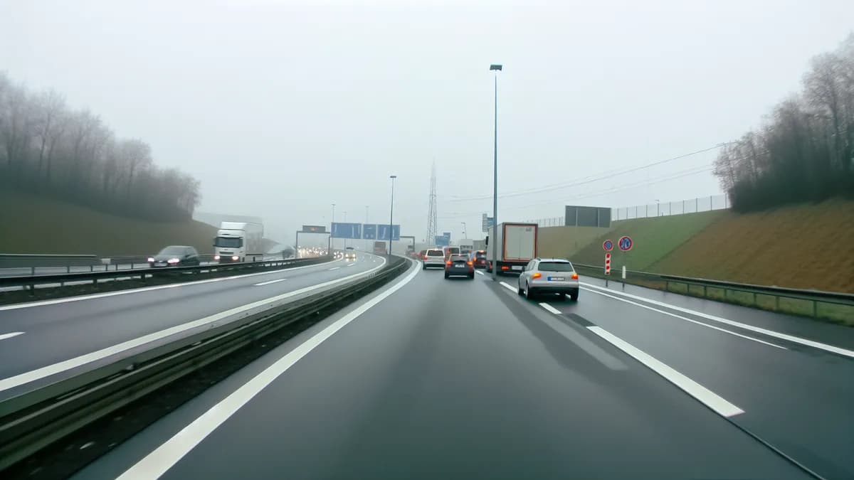 Autobahn Abstandsblitzer Messstelle Abstandsblitzer A9 bei Allershausen auf der A9
