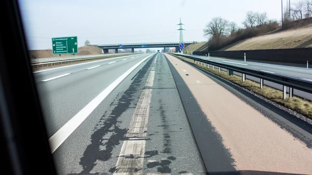 Autobahn Abstandsblitzer Messstelle Abstandsblitzer A14 bei Peißen, Kilometer 112.65 auf der A14