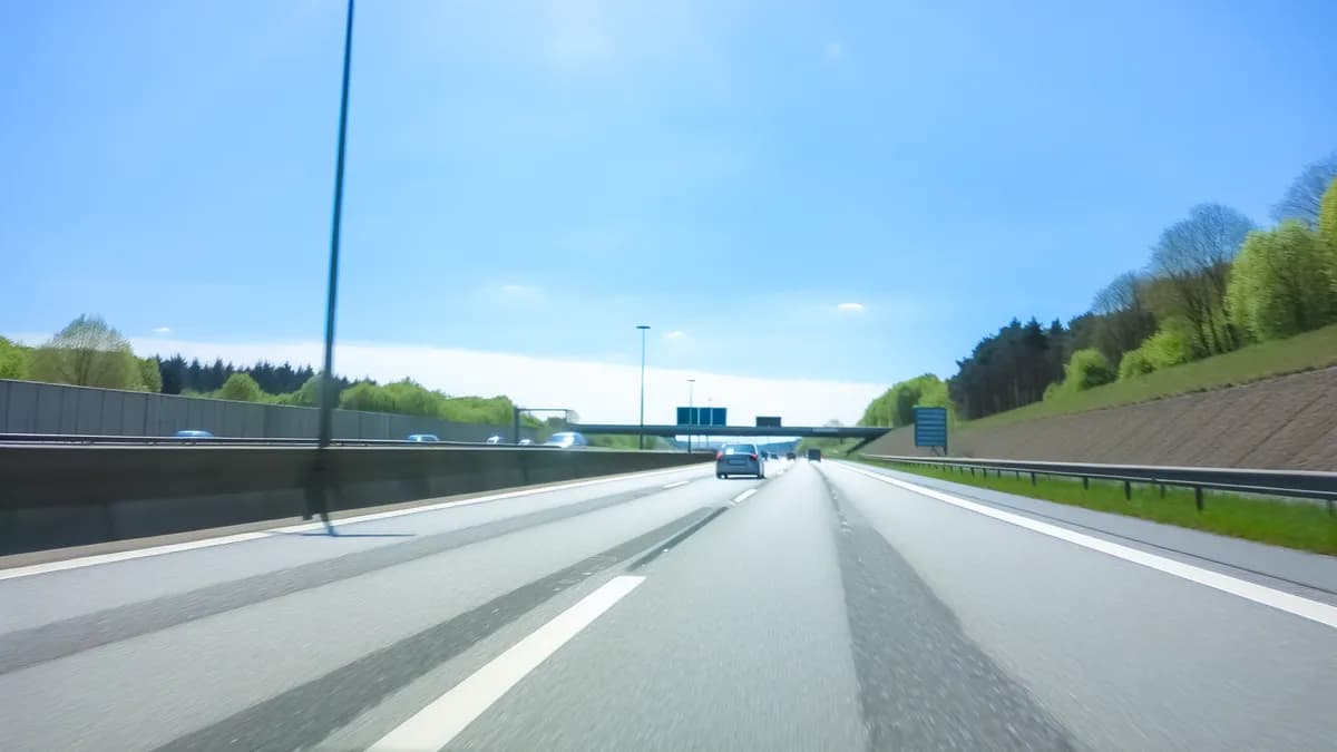 Autobahn Abstandsblitzer Messstelle Abstandsblitzer A2 bei Porta Westfalica (Veltheim) auf der A2