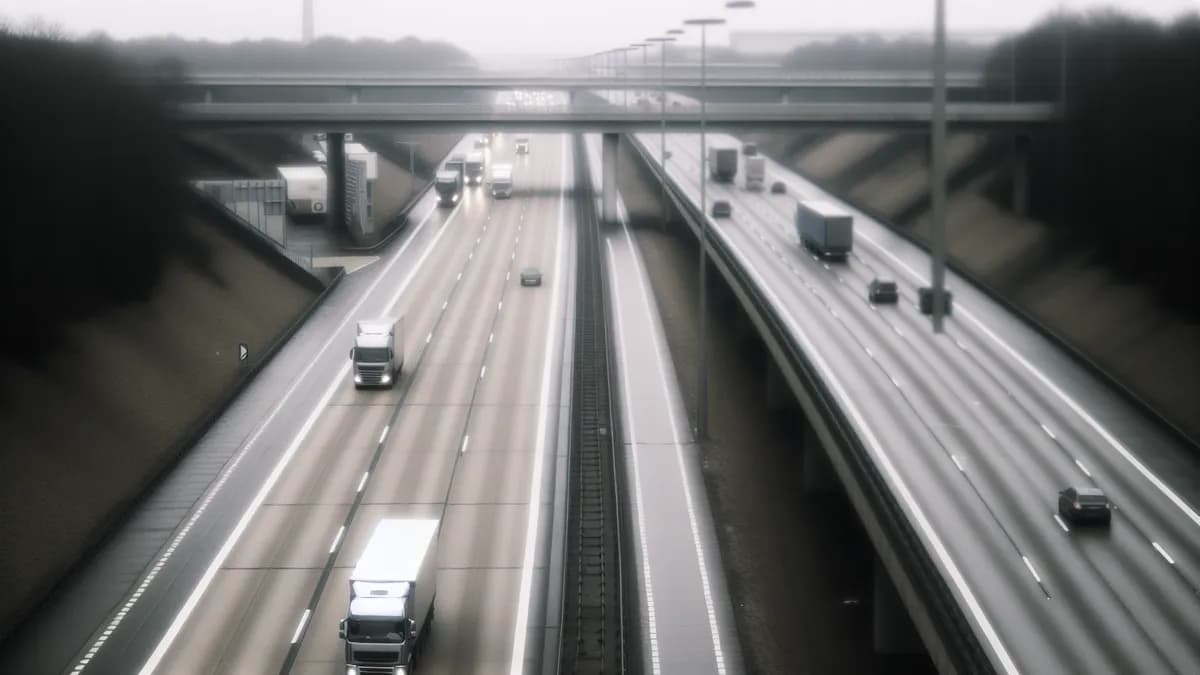 Autobahn Abstandsblitzer Messstelle Abstandsblitzer A2 bei Ziesar, km 37.7 (FR Werder) auf der A2, Fahrtrichtung Berlin / AD Werder