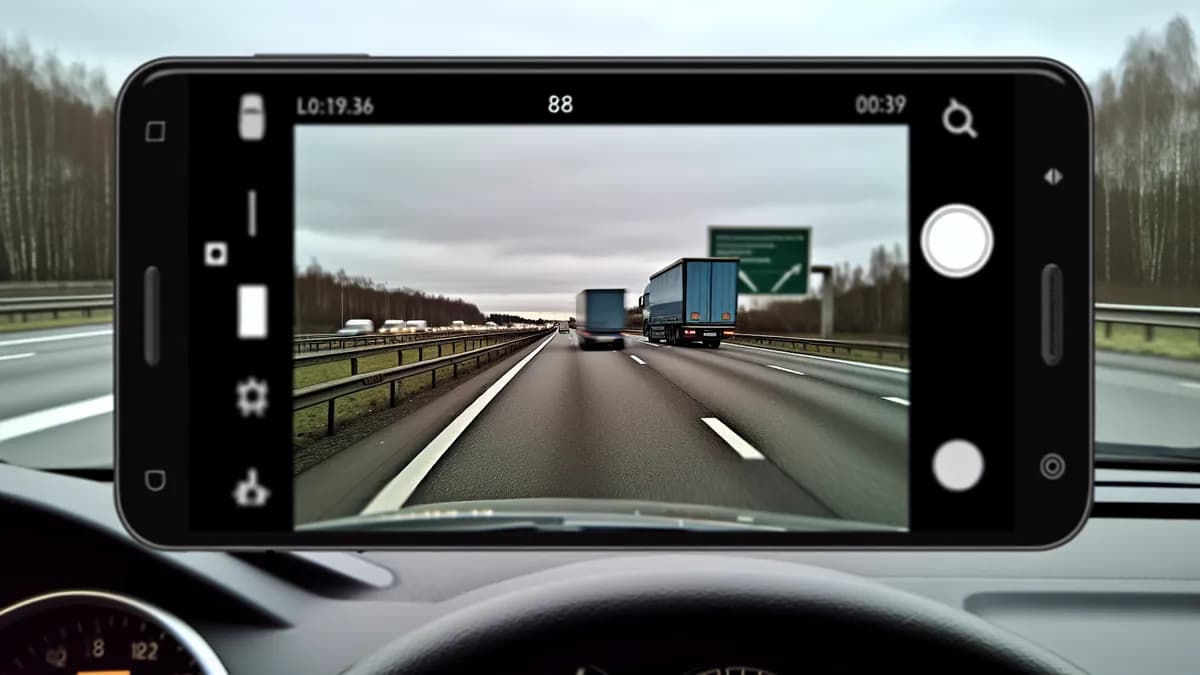 Autobahn Abstandsblitzer Messstelle Abstandsblitzer A38 bei Bad Lauchstädt auf der A38
