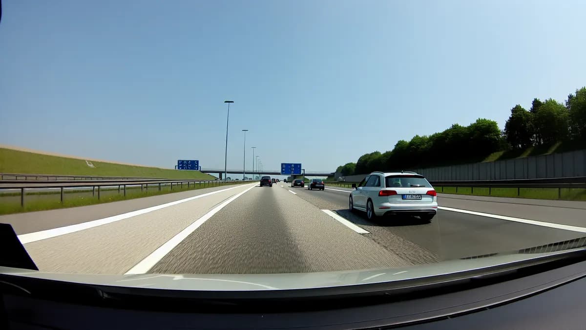 Autobahn Abstandsblitzer Messstelle Abstandsblitzer A9 bei Coswig, km 59.5, Richtung München auf der A9