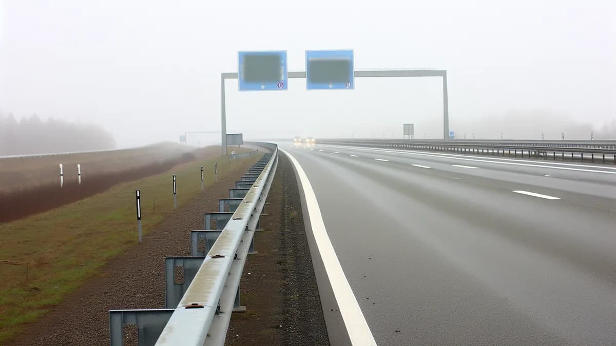 Autobahn Abstandsblitzer Messstelle Abstandsblitzer A28 bei Bad Zwischenahn auf der A28 Richtung Bremen