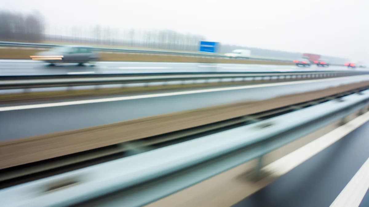 Autobahn Abstandsblitzer Messstelle Abstandsblitzer A1 bei Bakum auf der A1