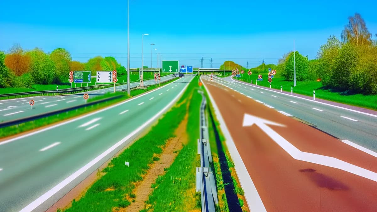 Autobahn Abstandsblitzer Messstelle Abstandsblitzer A3 bei Barbing auf der A3