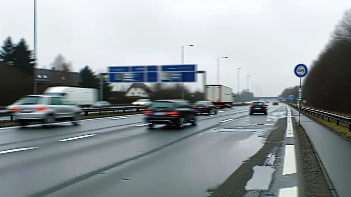 Autobahn Abstandsblitzer Messstelle Abstandsblitzer A3 Barbing Richtung Frankfurt auf der A3