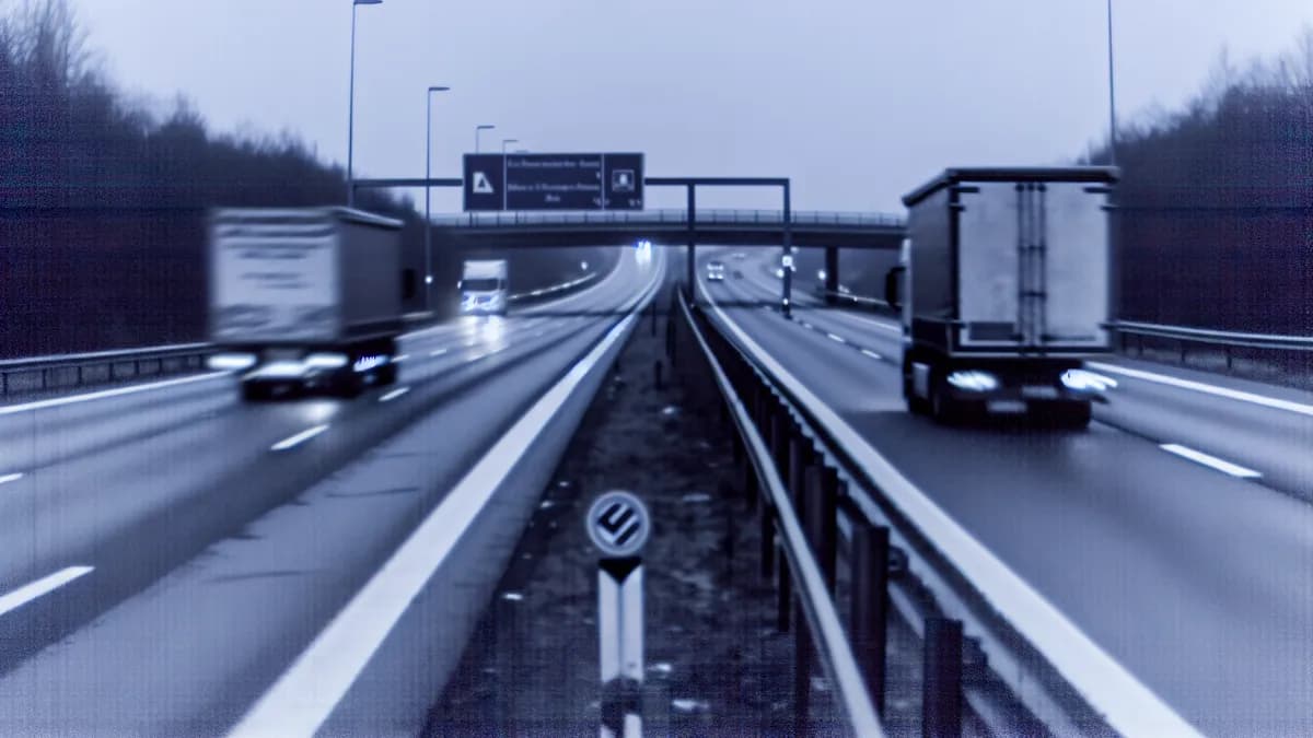 Autobahn Abstandsblitzer Messstelle Abstandsblitzer A3 Barbing auf der A3