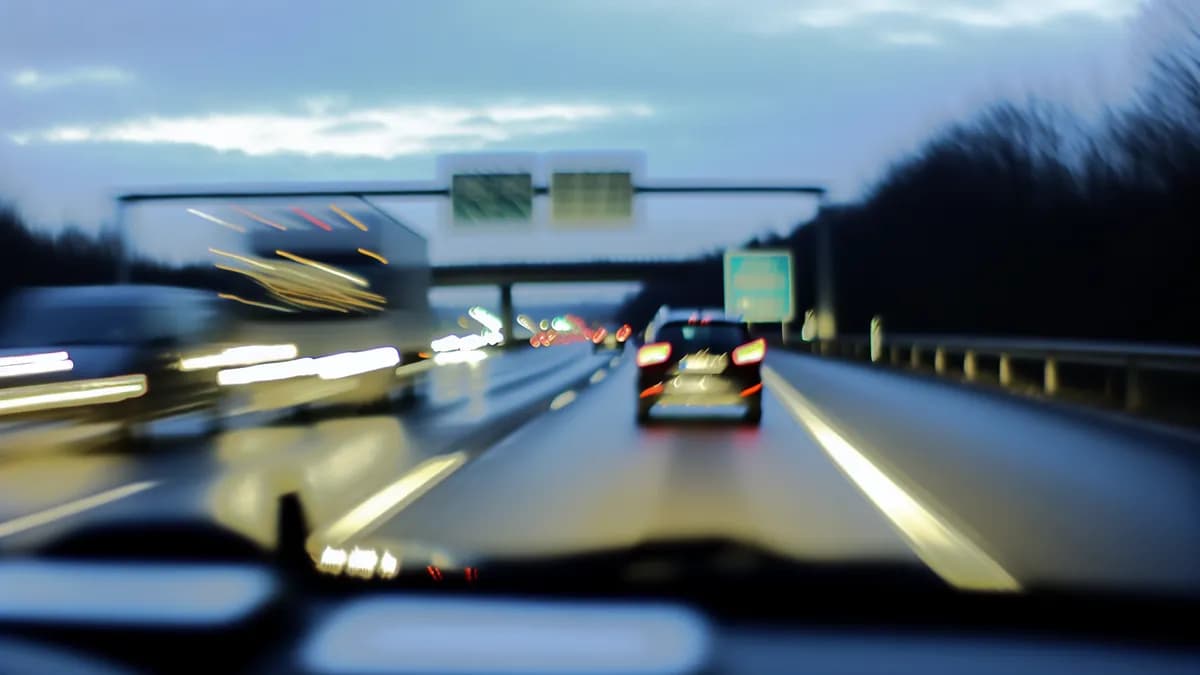Autobahn Abstandsblitzer Messstelle Abstandsblitzer A71 bei Behringen, km 95.4 auf der A71
