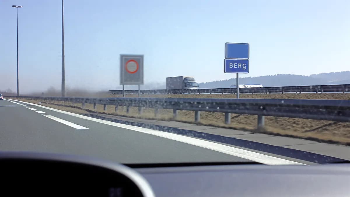 Autobahn Abstandsblitzer Messstelle Abstandsblitzer A9 Berg (Abschnitt 120) auf der A9