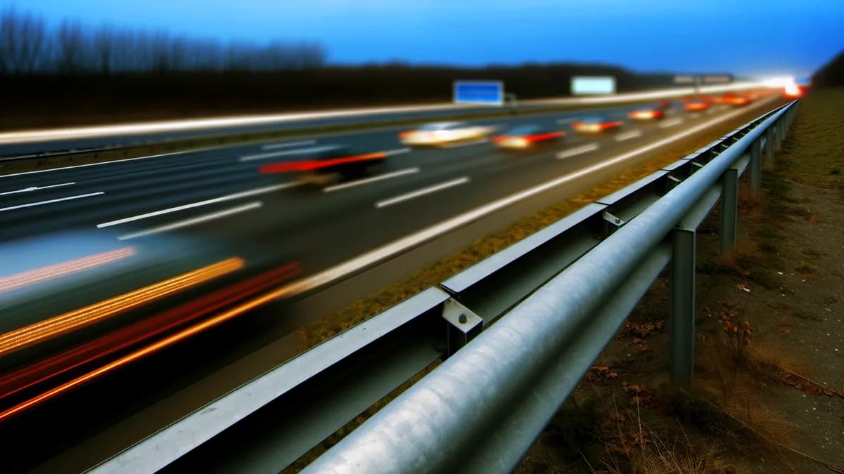 Autobahn Abstandsblitzer Messstelle Blitzer Frankfurt am Main, BAB 3, 179.200, Fahrtrichtung Köln auf der A3