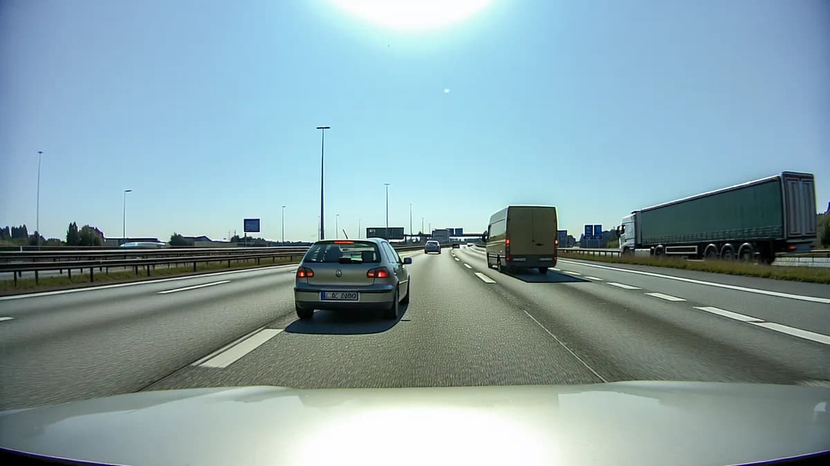 Autobahn Abstandsblitzer Messstelle Abstandsblitzer A2 Bottrop Richtung Oberhausen auf der A2