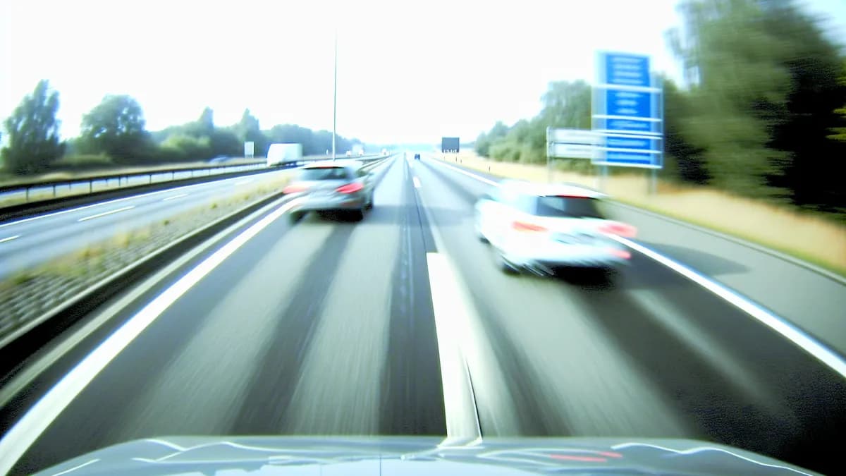 Autobahn Abstandsblitzer Messstelle Abstandsblitzer A1 bei Bramsche, km 209.471 (Fahrtrichtung Münster) auf der A1