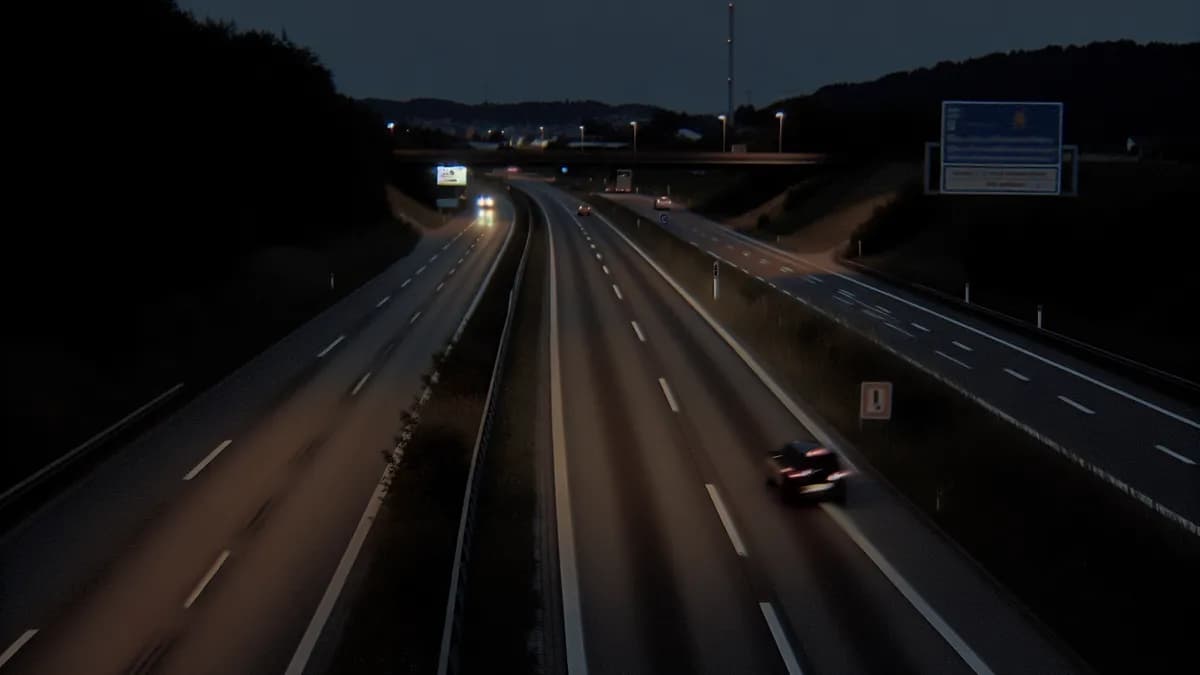 Autobahn Abstandsblitzer Messstelle Abstandsblitzer A5 bei Breitenbach, km 382.0 auf der A5