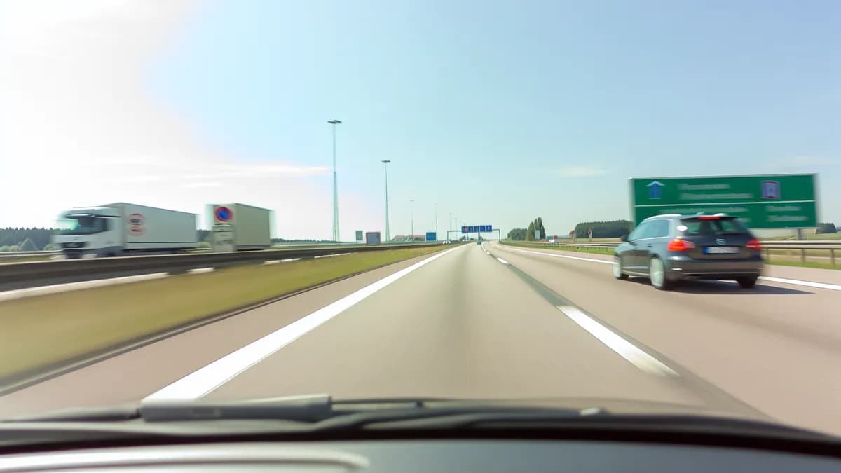 Autobahn Abstandsblitzer Messstelle Abstandsblitzer A8 Hofoldinger Forst auf der A8 München - Salzburg