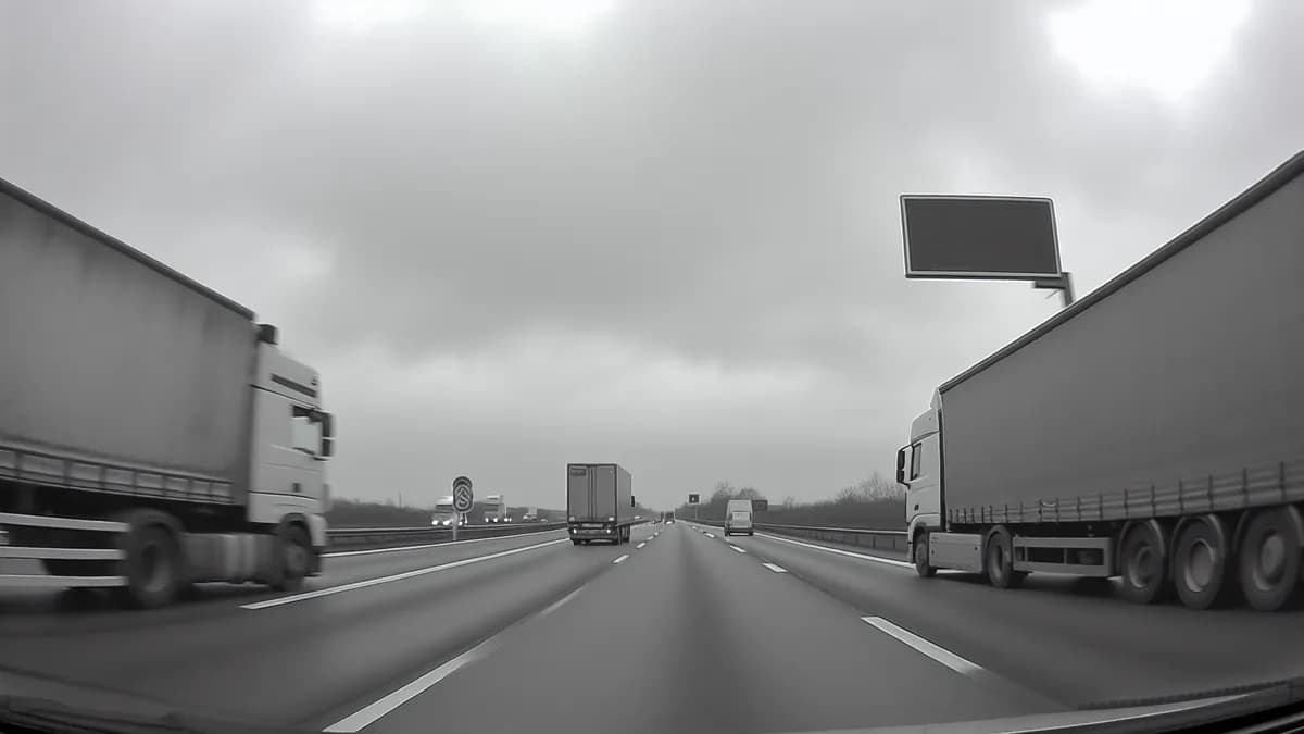 Autobahn Abstandsblitzer Messstelle Abstandsblitzer A4 bei Bucha auf der A4
