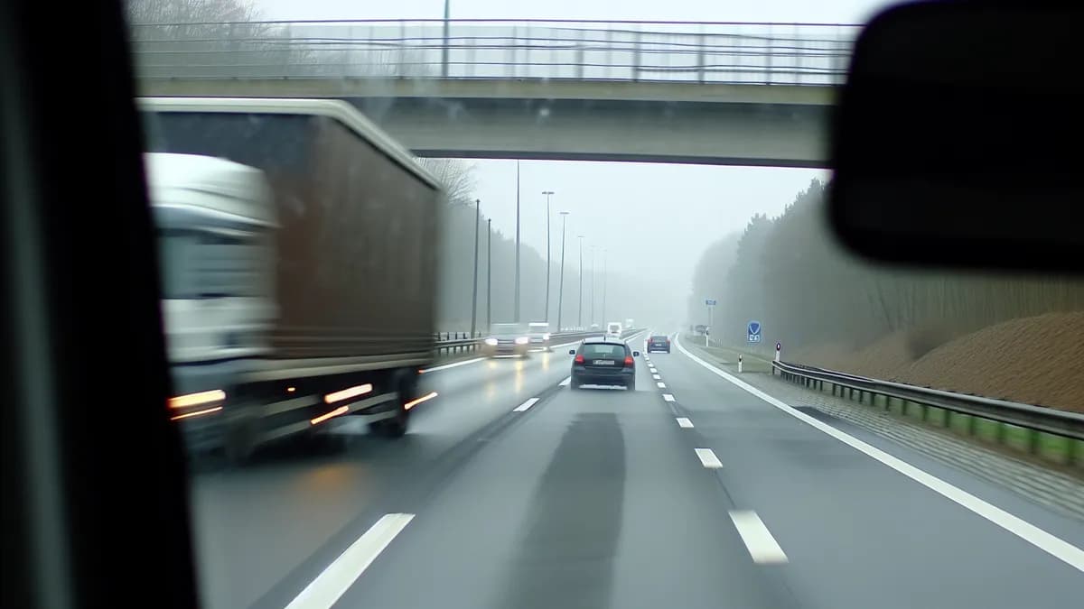 Autobahn Abstandsblitzer Messstelle Abstandsblitzer A44 bei Büren, km 75.950 (Fahrtrichtung Dortmund) auf der A44