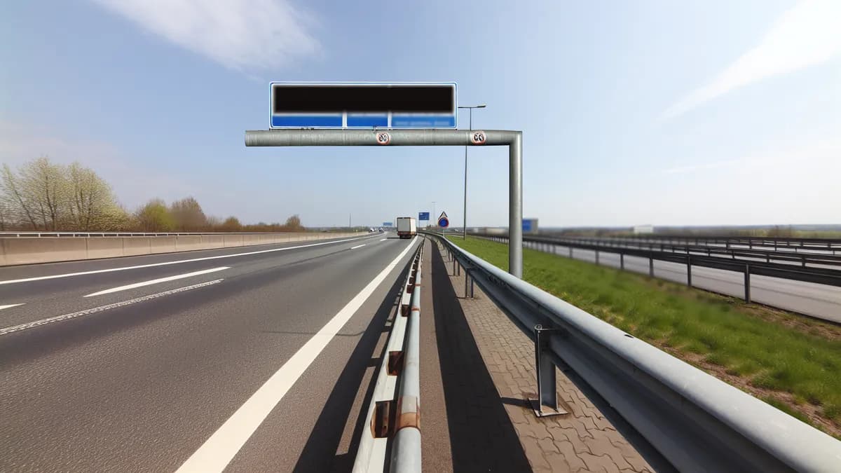 Autobahn Abstandsblitzer Messstelle Abstandsblitzer A9 Dittersdorf bei km 217.5 auf der A9, Fahrtrichtung München
