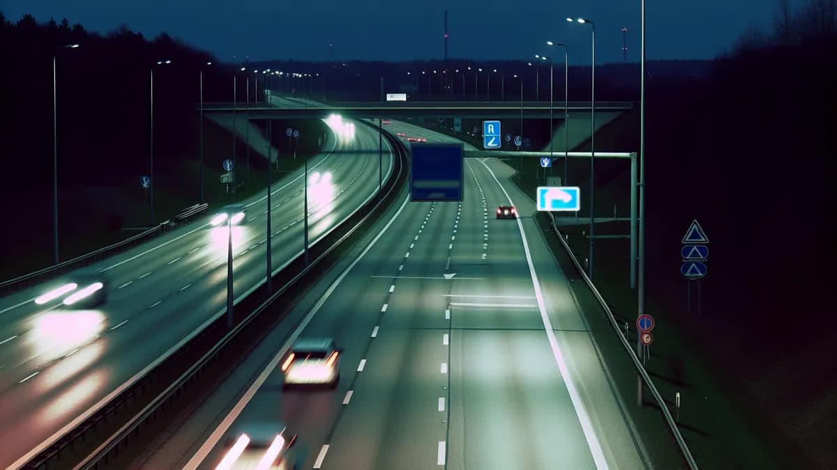 Autobahn Abstandsblitzer Messstelle Abstandsblitzer A5 bei Efringen-Kirchen, km 799.5 auf der A5, Fahrtrichtung Basel