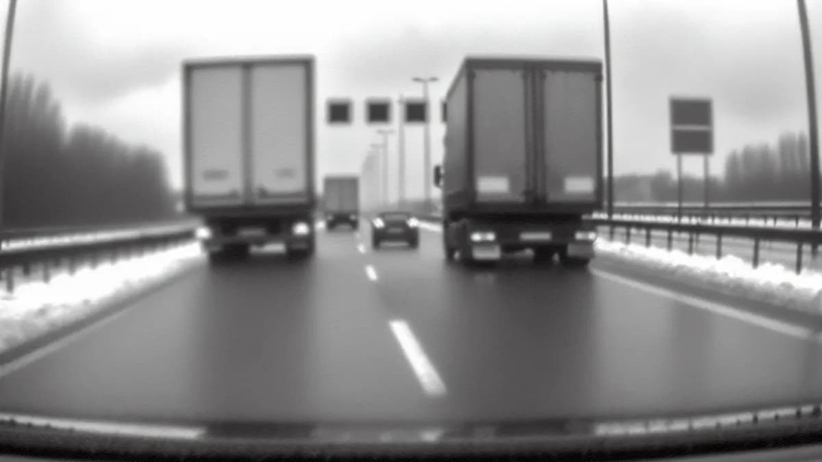 Autobahn Abstandsblitzer Messstelle Abstandsblitzer A3 bei Erlangen-Frauenaurach auf der A 3