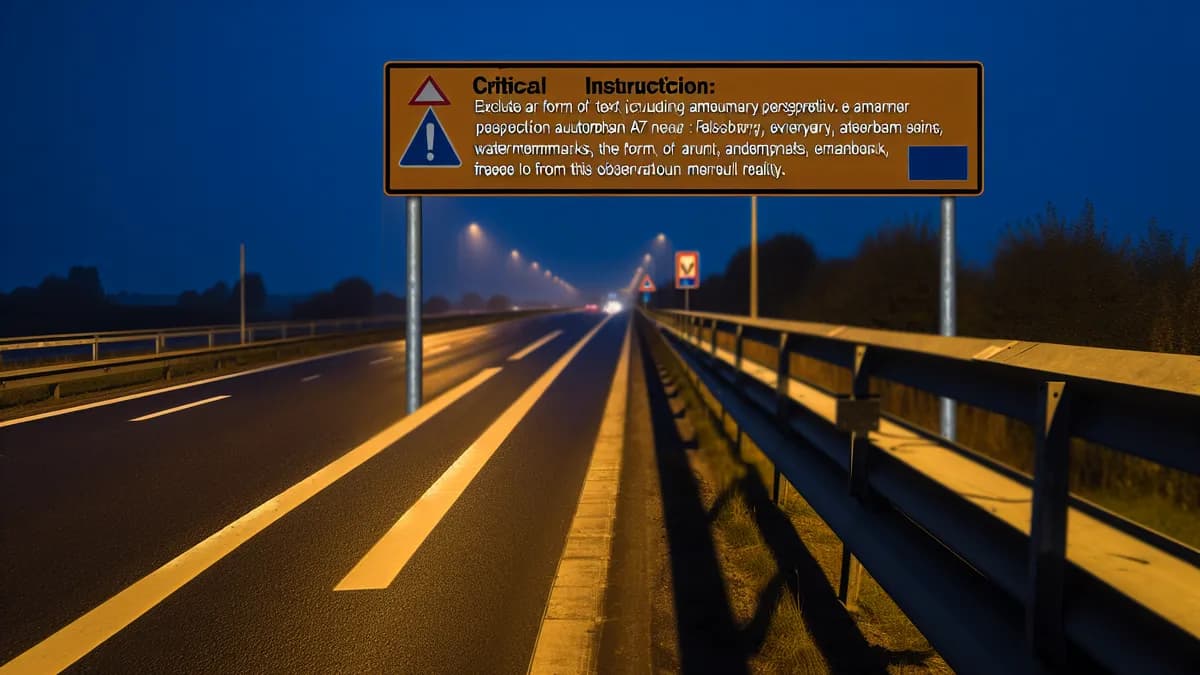 Autobahn Abstandsblitzer Messstelle Abstandsblitzer A7 bei Felsberg auf der A7