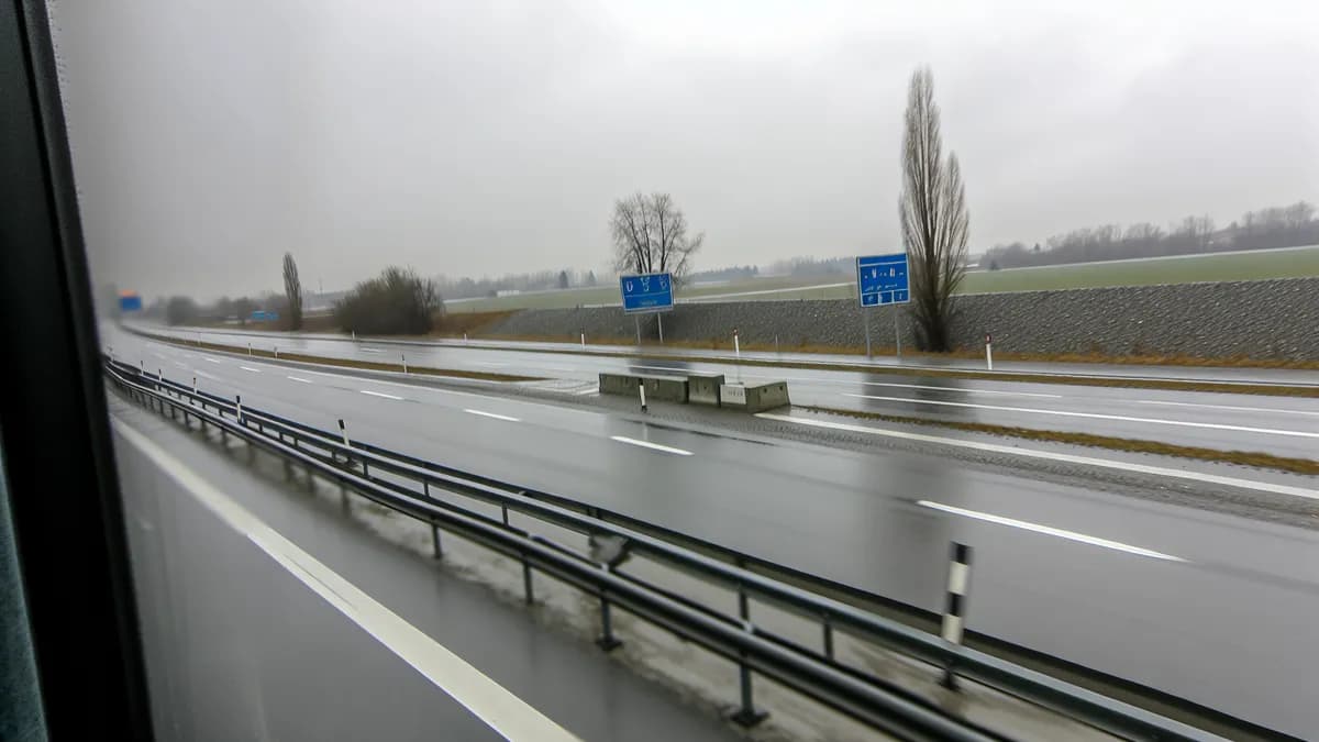 Autobahn Abstandsblitzer Messstelle Abstandsblitzer A8 Frasdorf auf der A8