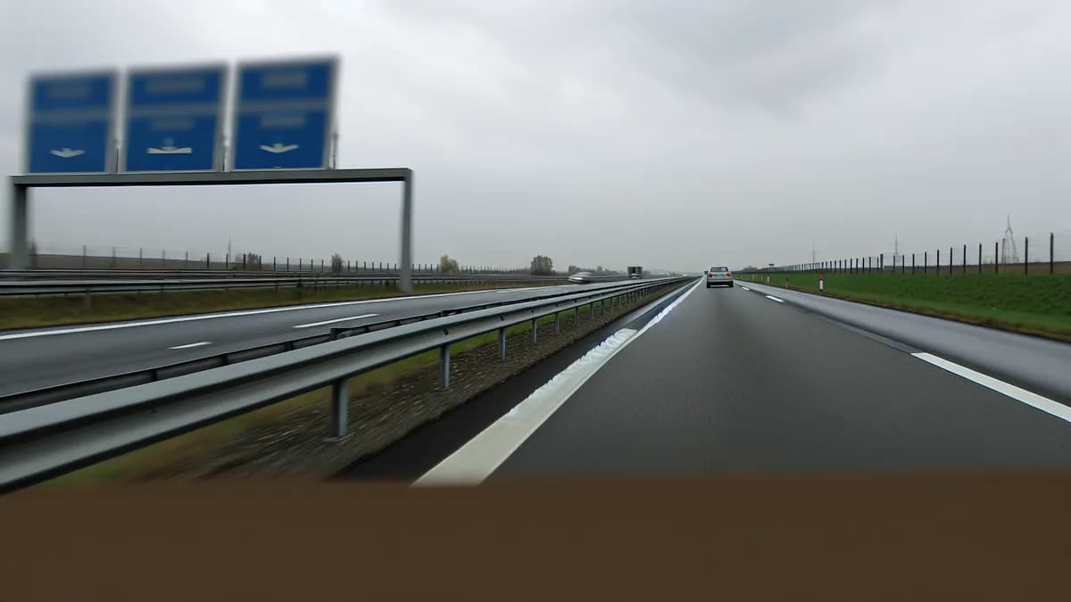 Autobahn Abstandsblitzer Messstelle Abstandsblitzer A8 bei Frasdorf, Richtung München bei km 3,84 auf der A8