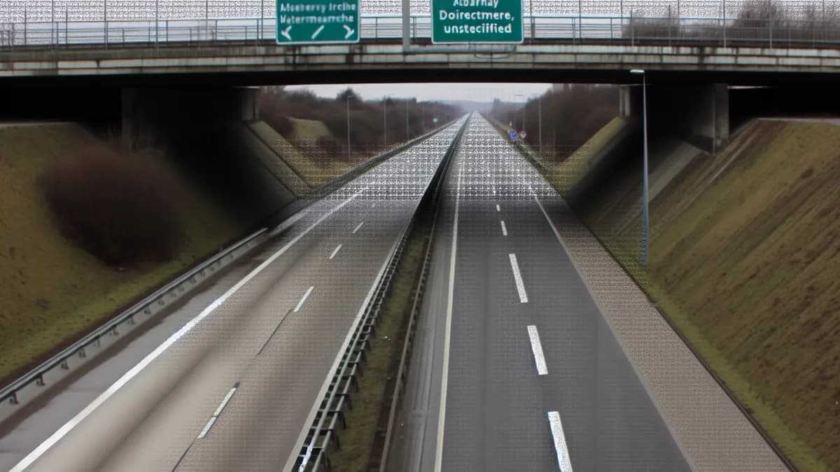 Autobahn Abstandsblitzer Messstelle Abstandsblitzer A5 Freiburg auf der A5, Fahrtrichtung Karlsruhe