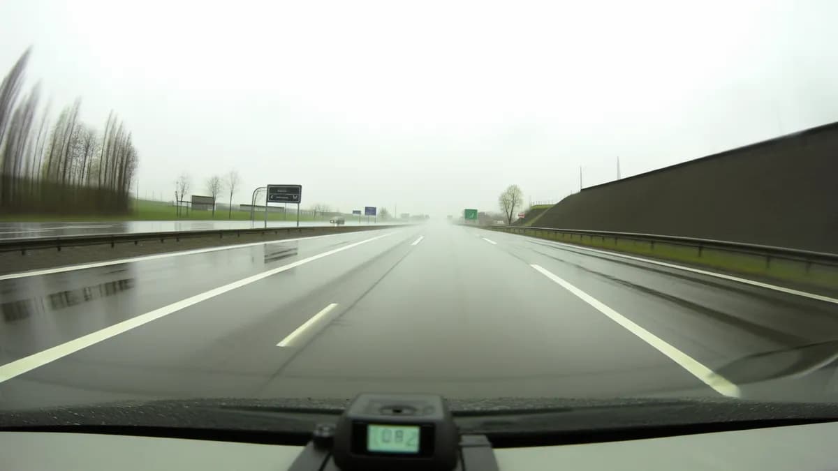 Autobahn Abstandsblitzer Messstelle Abstandsblitzer A5 bei Freiburg, km 754.8 (FR Karlsruhe) auf der A5