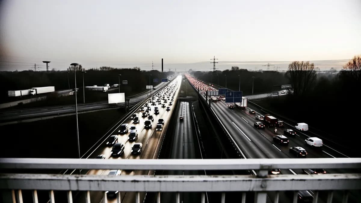 Autobahn Abstandsblitzer Messstelle Abstandsblitzer A92 Freising Richtung München, km 1.235 auf der A92