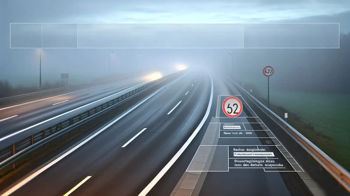 Autobahn Abstandsblitzer Messstelle Abstandsblitzer A92 bei Freising auf der A92