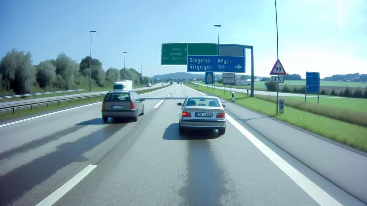 Autobahn Abstandsblitzer Messstelle Abstandsblitzer A81 Gärtringen, km 603.2 (FR Singen) auf der A81 in Fahrtrichtung Singen