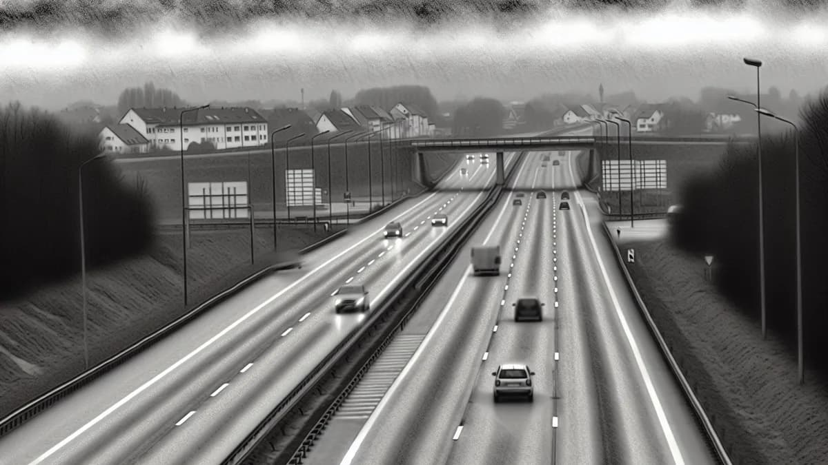 Autobahn Abstandsblitzer Messstelle Abstandsblitzer A2 bei Seelze, km 242.356 auf der A2 - Fahrtrichtung Dortmund