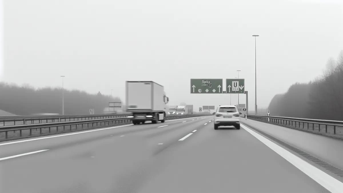 Autobahn Abstandsblitzer Messstelle Abstandsblitzer A2 bei Seelze, km 242.356 auf der A2, Fahrtrichtung Dortmund