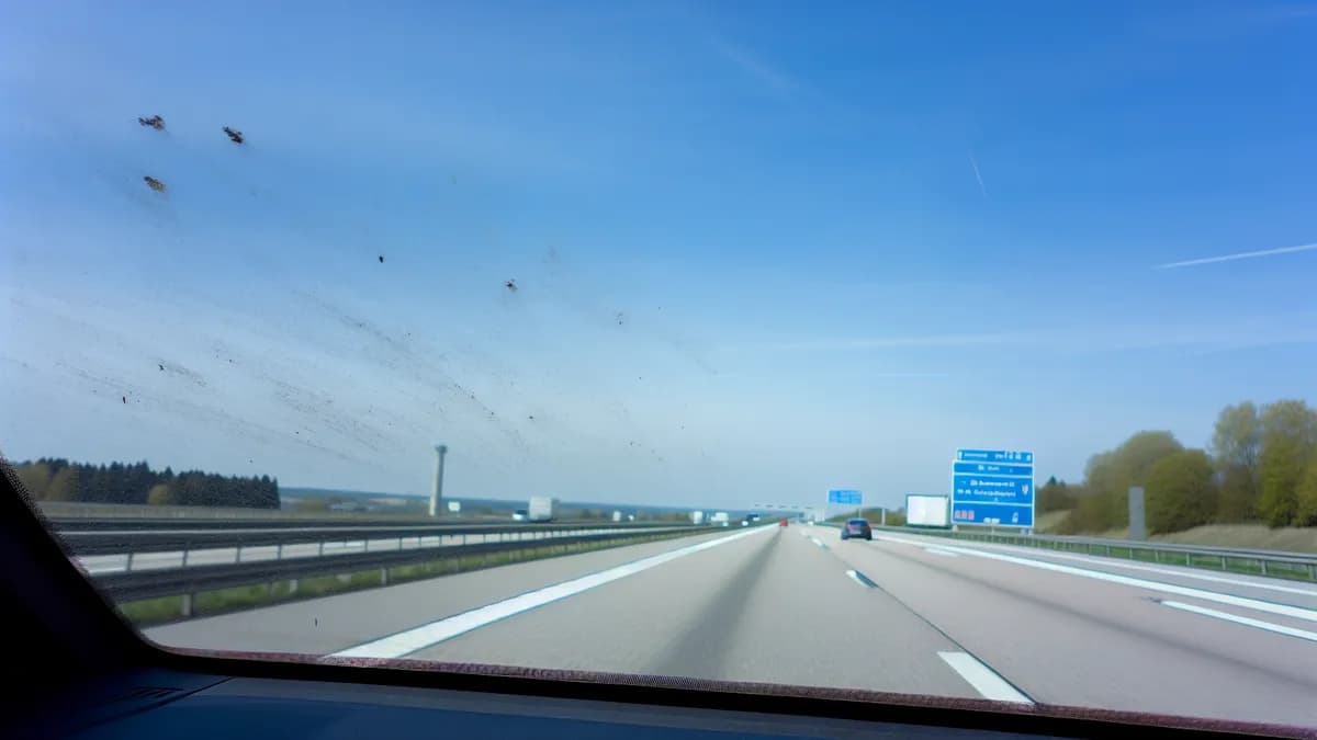 Autobahn Abstandsblitzer Messstelle Abstandsblitzer A7 bei Giengen/Brenz auf der A7