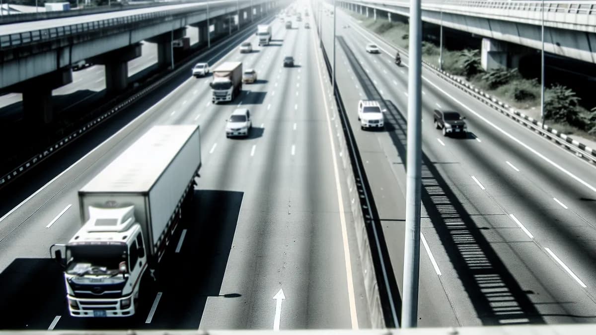 Autobahn Abstandsblitzer Messstelle Abstandsblitzer A61 bei Großniedesheim, FR Speyer auf der A 61