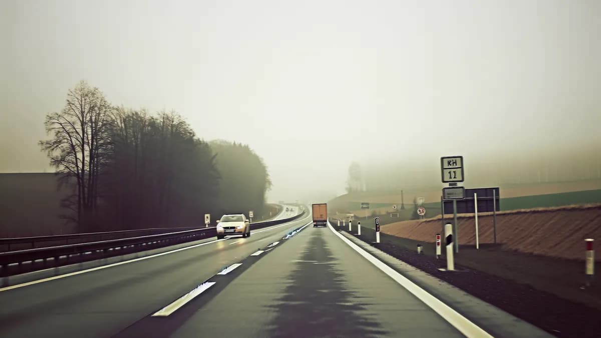 Autobahn Abstandsblitzer Messstelle Abstandsblitzer A61 bei Gundheim (km 334.9) auf der A61