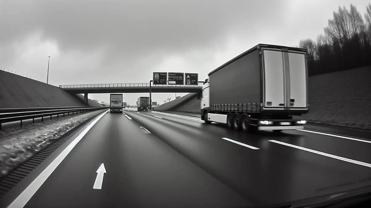 Autobahn Abstandsblitzer Messstelle Abstandsblitzer A1 bei Hamm (Kamener Kreuz) auf der A1