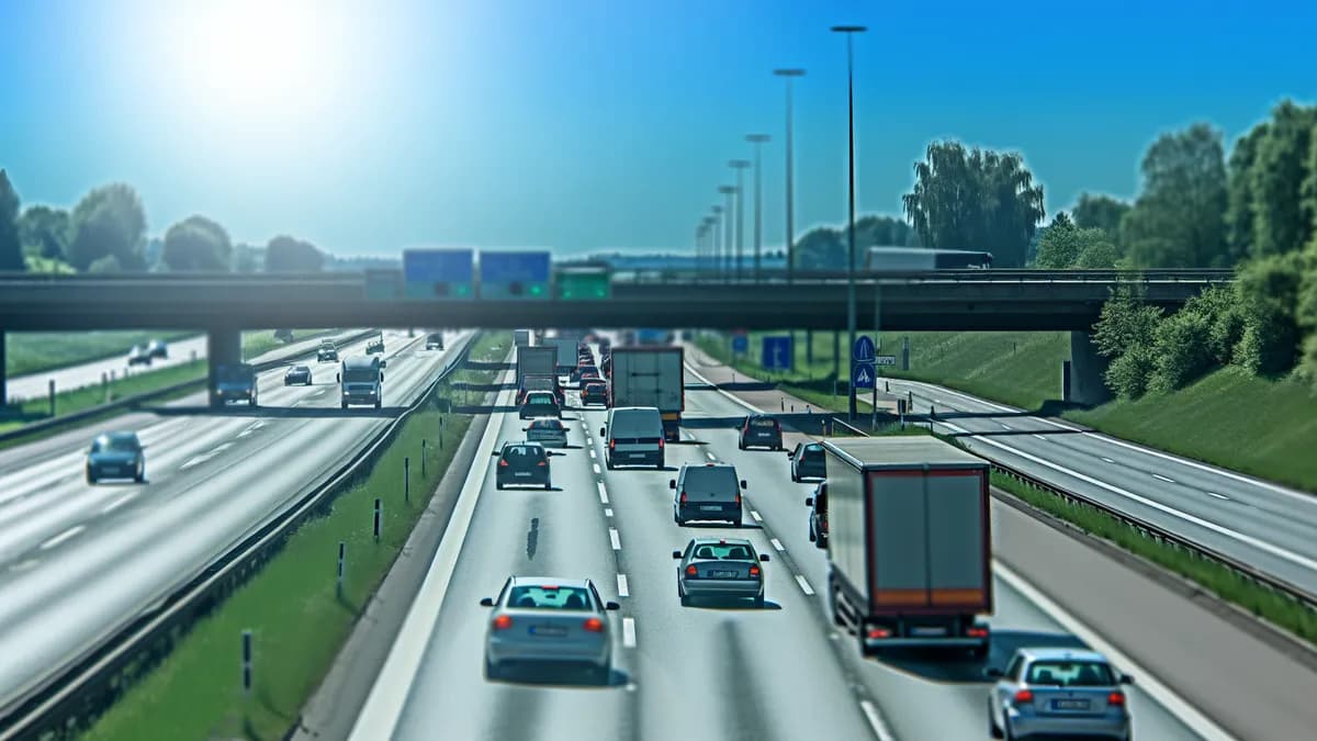 Autobahn Abstandsblitzer Messstelle Abstandsblitzer A5 Herbolzheim auf der A5