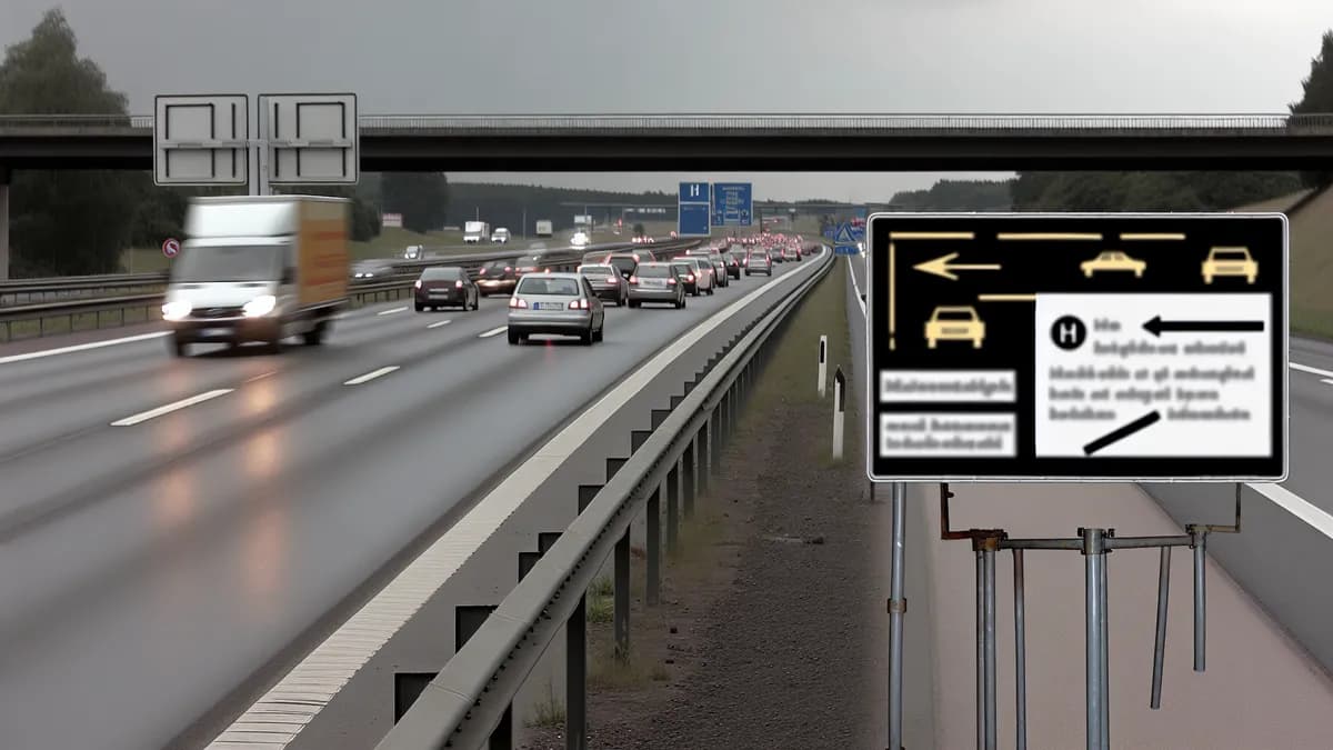 Autobahn Abstandsblitzer Messstelle Abstandsblitzer A61 bei Hungenroth, km 253.6, FR Ludwigshafen auf der A61