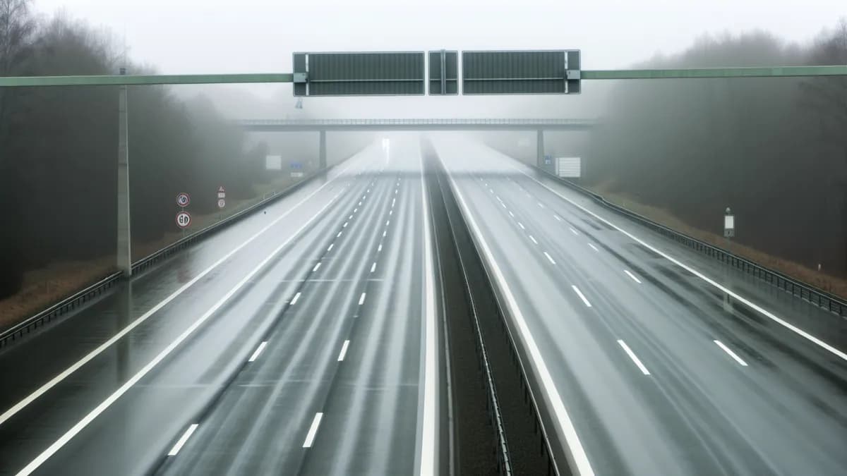 Autobahn Abstandsblitzer Messstelle Abstandsblitzer A61 Hungenroth auf der A61