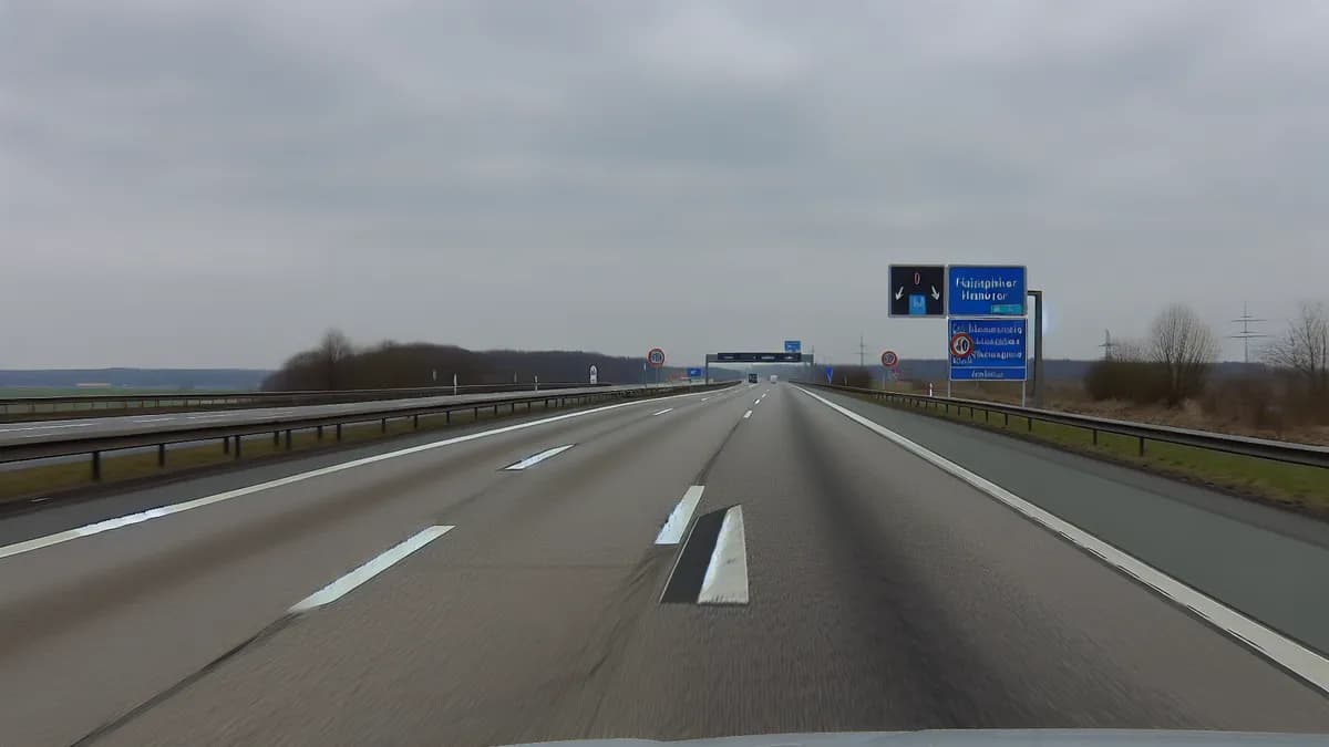 Autobahn Abstandsblitzer Messstelle Abstandsblitzer A30 Ibbenbüren, km 47.610 (RF Hannover) auf der A30, Fahrtrichtung Hannover