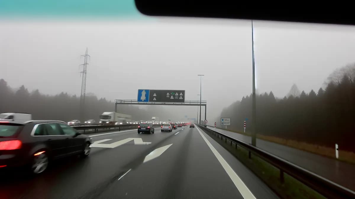 Autobahn Abstandsblitzer Messstelle Abstandsblitzer A3 Idstein, km 130.400 (FR Köln) auf der A3