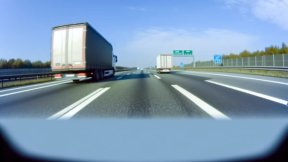 Autobahn Abstandsblitzer Messstelle Abstandsblitzer A3 bei Idstein, km 130.400 (FR Köln) auf der A3